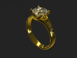 Cincin Berlian 3 Model 3D