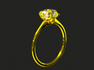 Solitaire Ring 3D Model