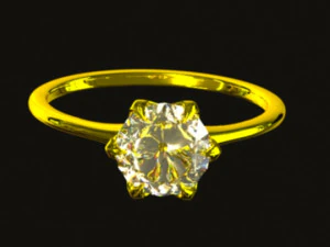 Solitaire Ring 3D Model