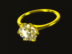 Solitaire Ring 3D Модель