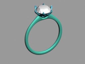 Solitaire Ring 3D Модель