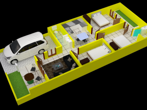 House Plan Modèle 3D