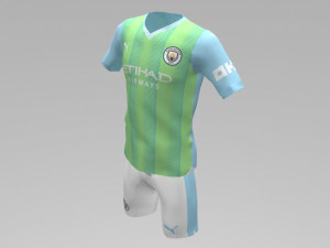 Manchester City 2023 2024 T-shirt Sportwear Modelo 3D