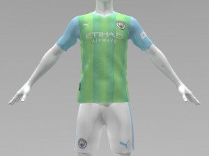 Manchester City 2023 2024 T-shirt Sportwear Modelo 3D