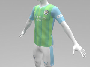 Manchester City 2023 2024 T-shirt Sportwear Modelo 3D