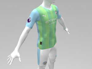 Manchester City 2023 2024 T-shirt Sportwear Modelo 3D