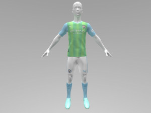 Manchester City 2023 2024 T-shirt Sportwear Modelo 3D
