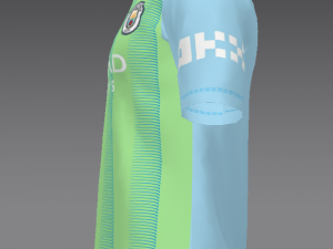 Manchester City 2023 2024 T-shirt Sportwear Modelo 3D