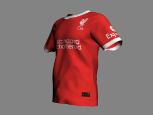 Liverpool FC Jersey Kit 2023-24 Model 3D
