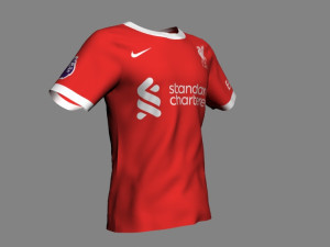 Liverpool FC Jersey Kit 2023-24 Model 3D