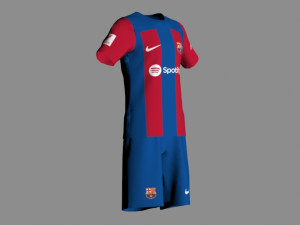Barcelona Jersey 2023-2024 3Dモデル