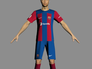 Barcelona Jersey 2023-2024 3Dモデル