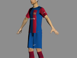 Barcelona Jersey 2023-2024 3Dモデル