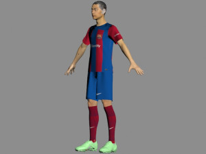 Barcelona Jersey 2023-2024 3Dモデル