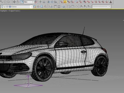 वीडब्ल्यू स्किरोको 3D मॉडल