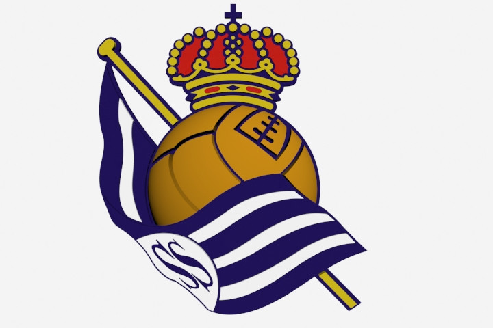 Real Sociedad FC 3D Модель .c4d .max .obj .3ds .fbx .stl .blend 