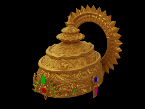 ancient indian crown 3D Model