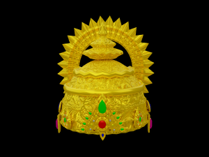 ancient indian crown 3D Model