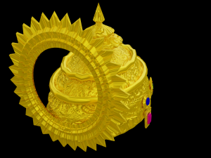 ancient indian crown 3D Model