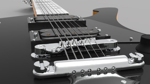 guitar ibanez ps120 3D Model .c4d .max .obj .3ds .fbx .stl .blend