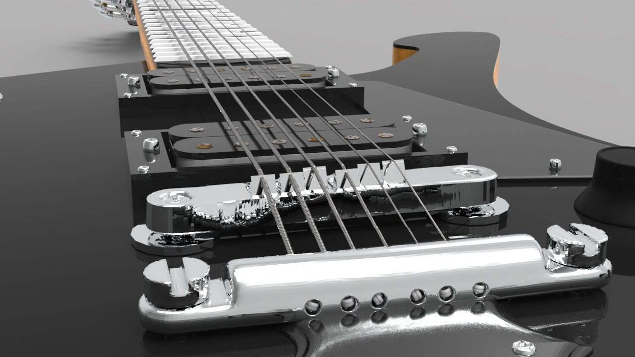 guitar ibanez ps120 3D Model .c4d .max .obj .3ds .fbx .stl .blend 