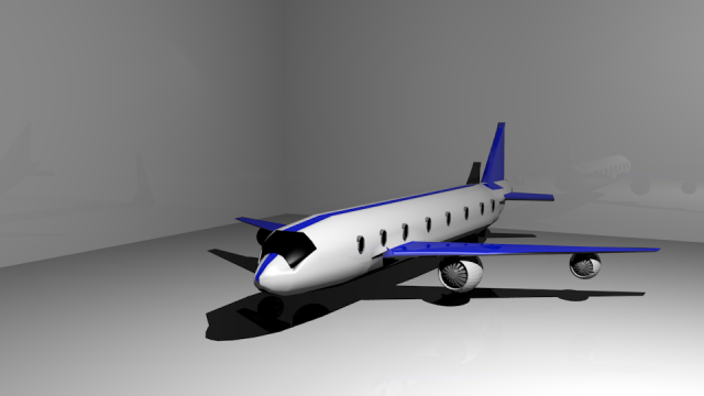 avion comercial 3D 模型 .c4d .max .obj .3ds .fbx .stl .blend