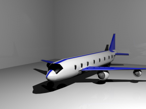 avion comercial Modelo 3D