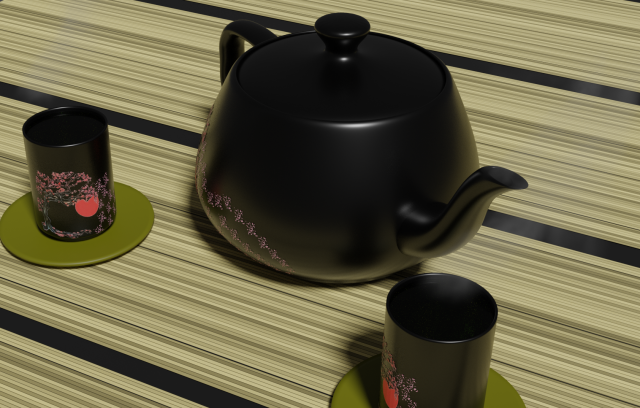 japanese tea set 3D मॉडल .c4d .max .obj .3ds .fbx .stl .blend 