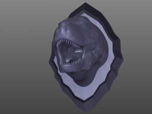 t rex head trophy 3D Принт Модель
