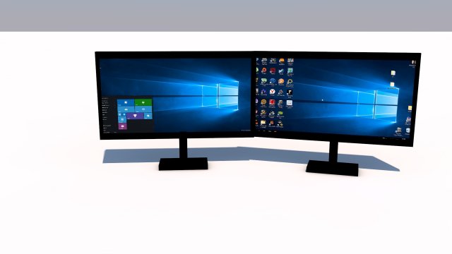 monitor display screen 3Dモデル .c4d .max .obj .3ds .fbx .stl .blend 