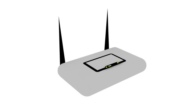 router 3D 모델 .c4d .max .obj .3ds .fbx .stl .blend 