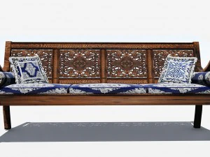 asian bench 3D Model