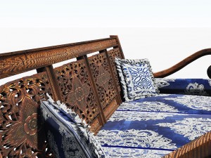 asian bench 3D Модель