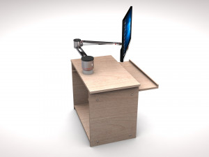 computer table 3D 模型