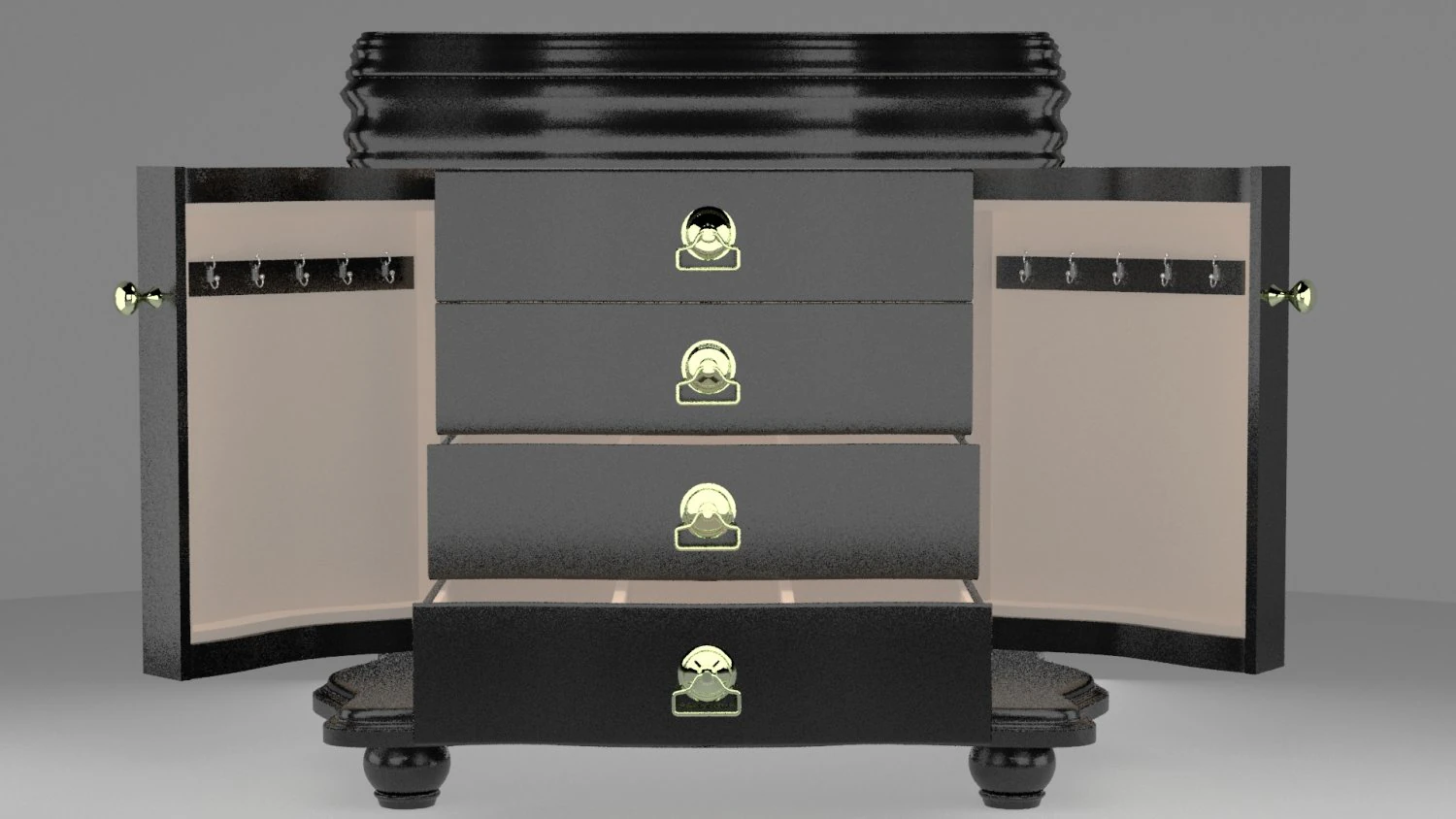 jewelry box 3D Model .c4d .max .obj .3ds .fbx .stl .blend