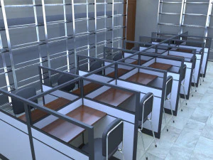 perpustakaan Model 3D