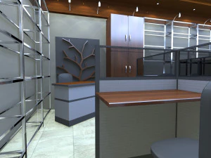 perpustakaan Model 3D