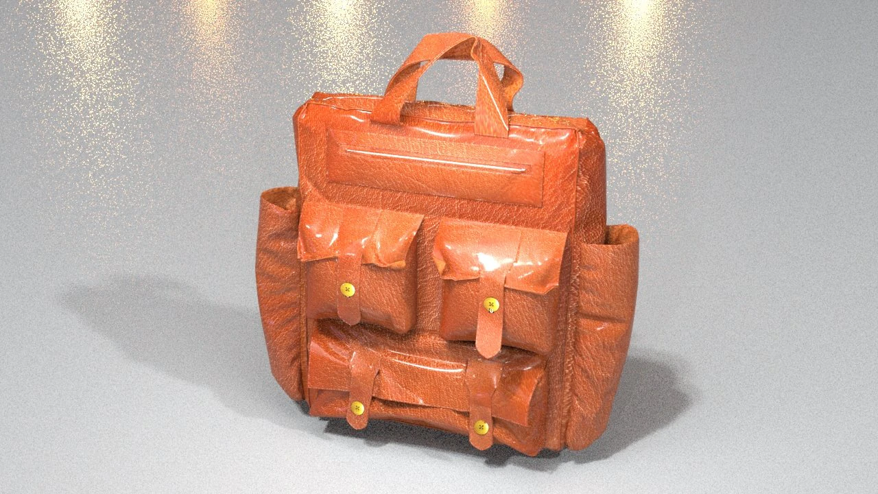 Bolsa de couro Modelo 3D .c4d .max .obj .3ds .fbx .stl .blend 