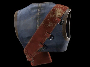 Vestido de couro amador Modelo 3D