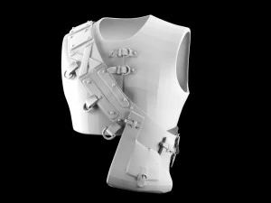 Vestido de couro amador Modelo 3D