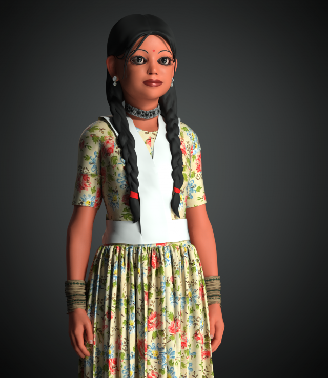 Child Character Modelo 3D .c4d .max .obj .3ds .fbx .stl .blend 