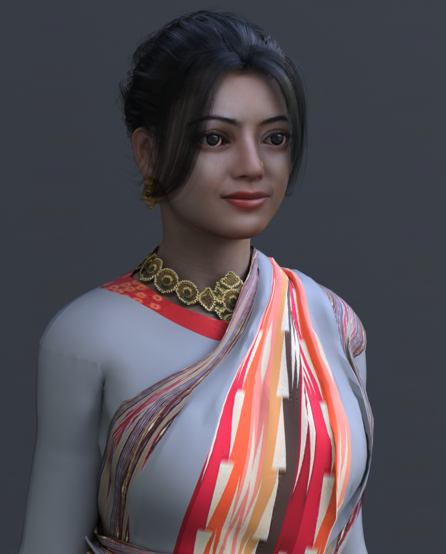 Asian Woman Modello 3D .c4d .max .obj .3ds .fbx .stl .blend 