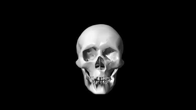 lowpoly skull 3D-Modell .c4d .max .obj .3ds .fbx .stl .blend 