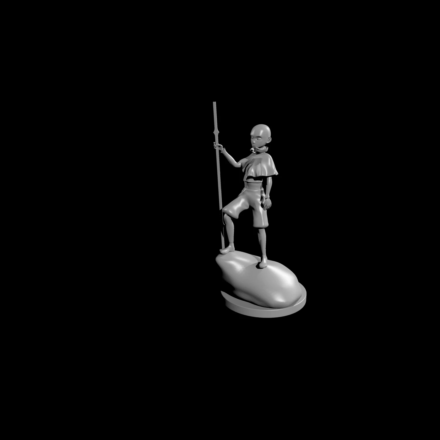 printable avatar aang model 3D Print Model .c4d .max .obj .3ds .fbx .stl .blend 