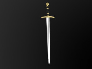 medieval celtic sword 3D-Modell