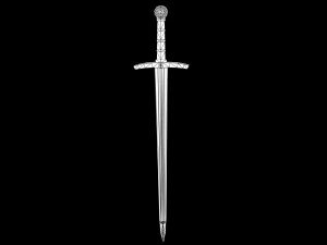 medieval celtic sword 3D Model