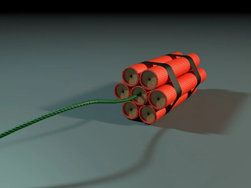 simple dynamite 3D Model .c4d .max .obj .3ds .fbx .stl .blend
