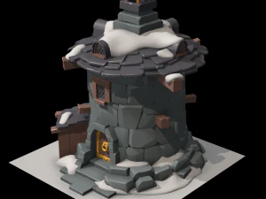 중세 타워 3D 모델