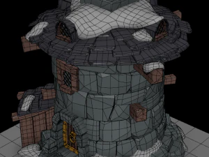 중세 타워 3D 모델