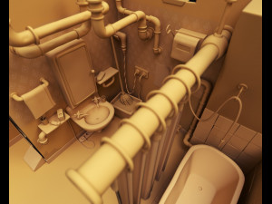 Zootopia - Nicks Bathroom environment Model 3D